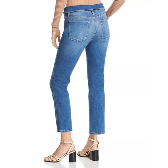 FRAME Le High size 28 Straight Fold Over Waist Jeans - Picture 9 of 13